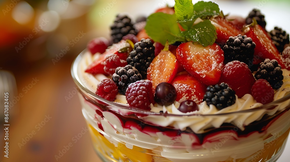 trifle with fresh whipped trifle with fresh whipped