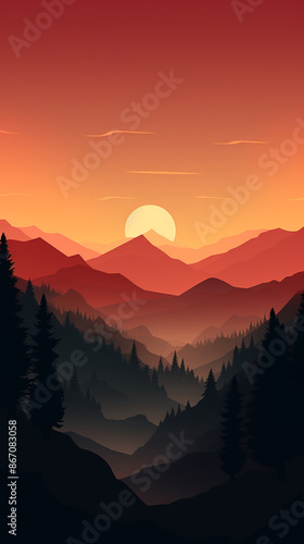 Majestic Mountain Silhouettes