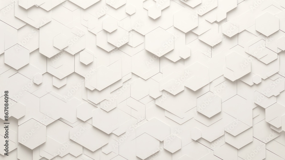 Minimalist White Hexagon Pattern Minimalist White Hexagon Pattern