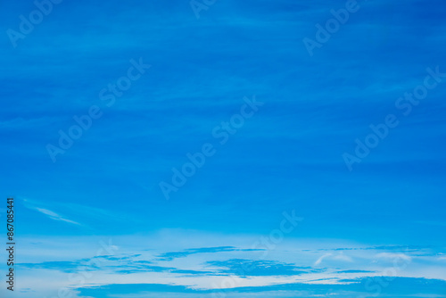 Clear sky background for summer vacation concept at ocean and summer sea water with sunlight of beautiful cloudy sky.concept 