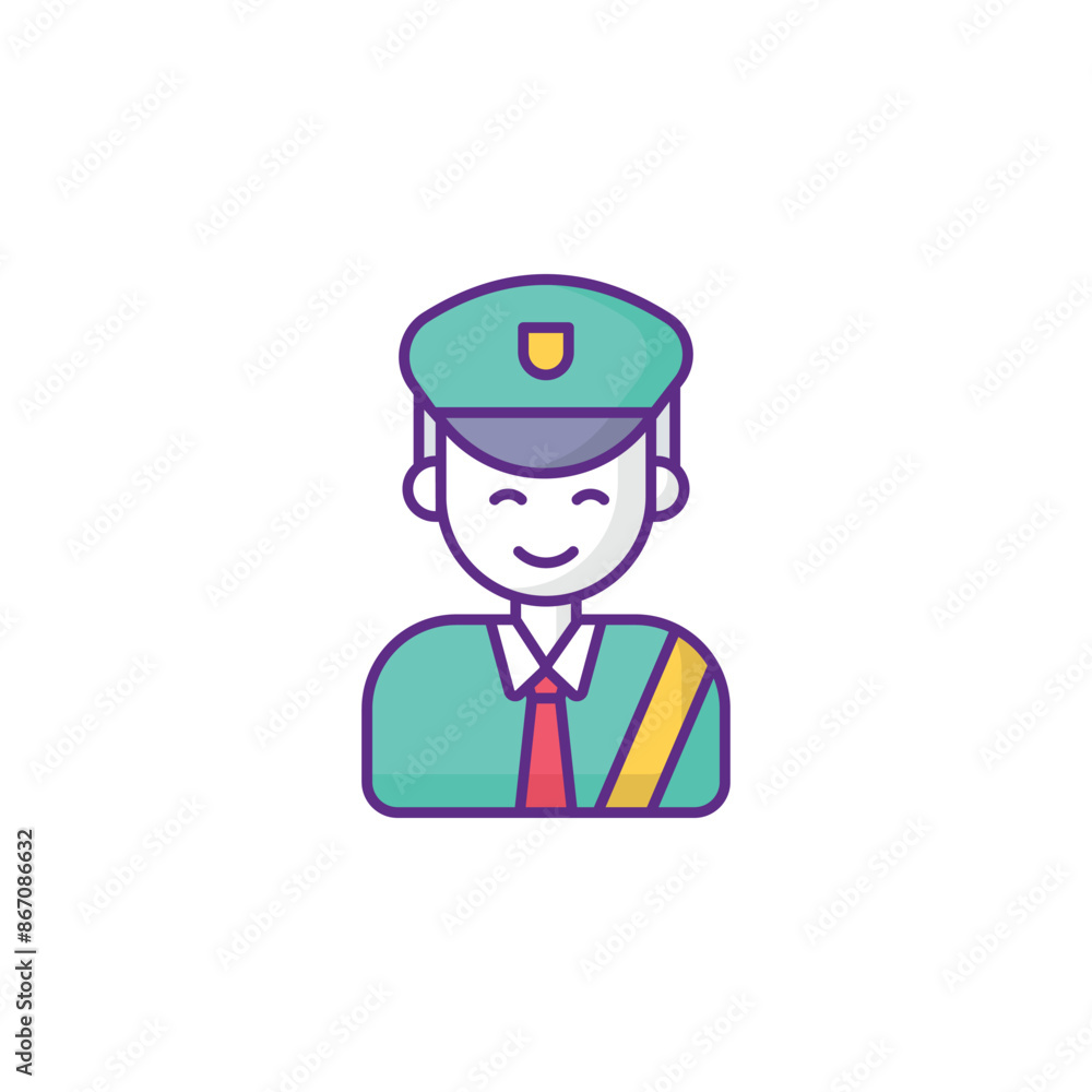 Postman icon design with white background stock illustration Postman icon design with white background stock illustration