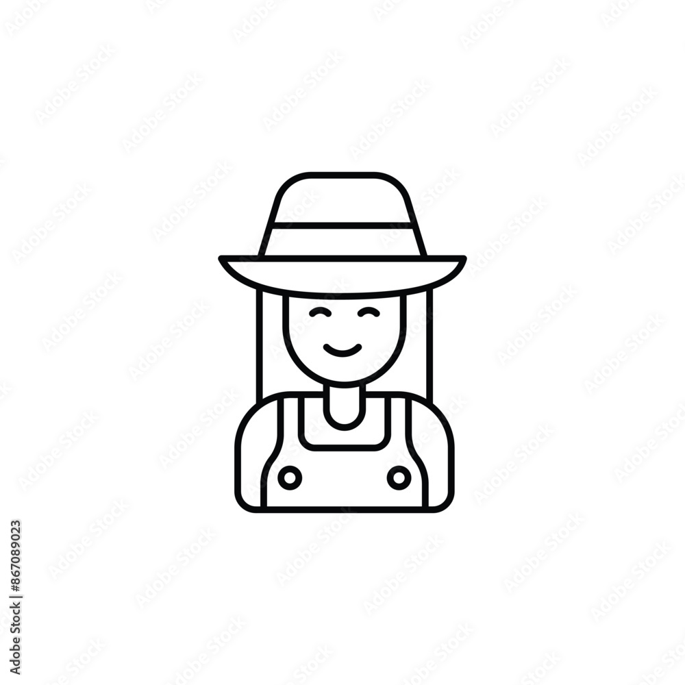 Gardener icon design with white background stock illustration Gardener icon design with white background stock illustration