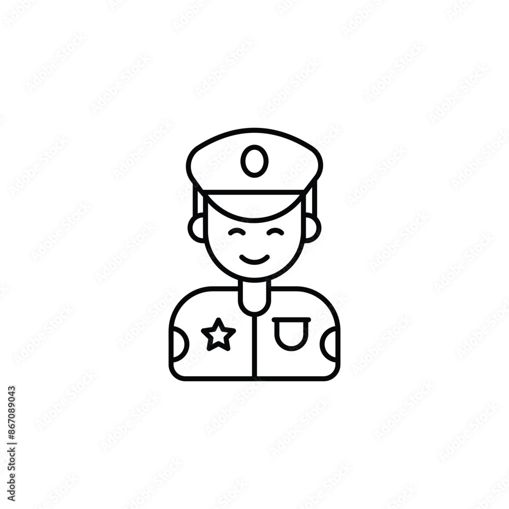 Police icon design with white background stock illustration Police icon design with white background stock illustration