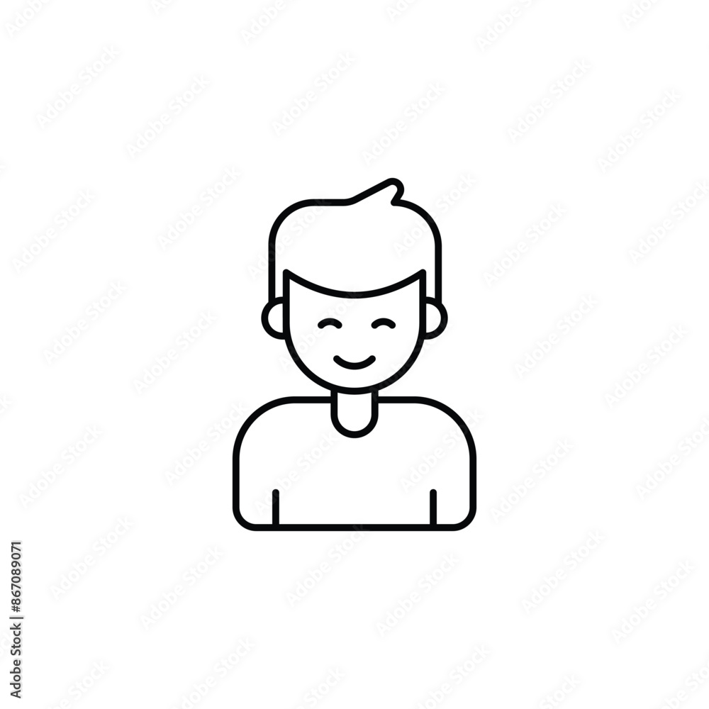 Boy icon design with white background stock illustration Boy icon design with white background stock illustration
