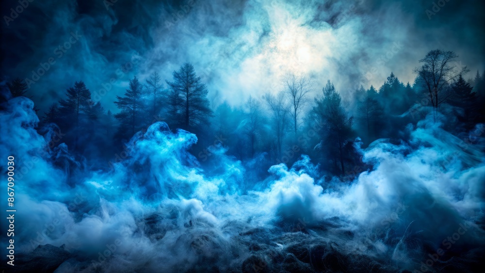 Mysterious dark blue fog overlay with dense misty texture, adding eerie atmosphere to photos, art, and designs with ease instantly. Mysterious dark blue fog overlay with dense misty texture, adding eerie atmosphere to photos, art, and designs with ease instantly.