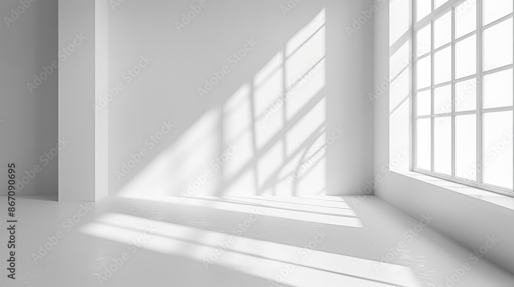 Fototapeta premium clean, minimalist white background with subtle shadows and gradients