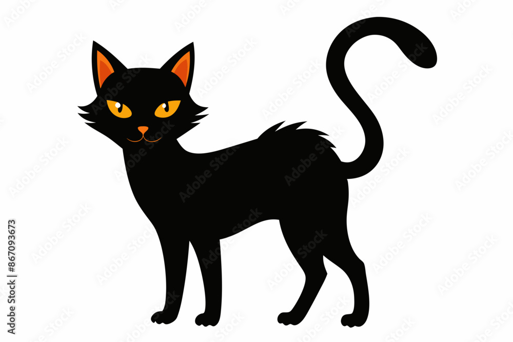 Halloween cat vector illustration, Halloween silhouette vector
Halloween cat vector illustration, Halloween silhouette vector