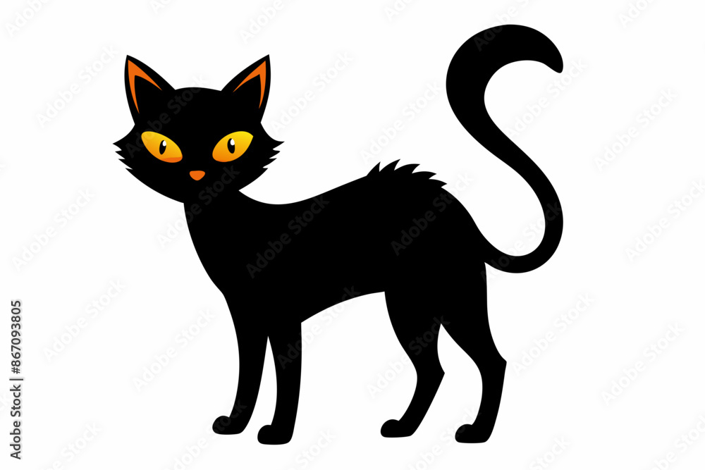 Halloween cat vector illustration, Halloween silhouette vector
Halloween cat vector illustration, Halloween silhouette vector
