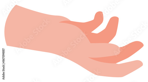 Flat hand facing up illustration 02