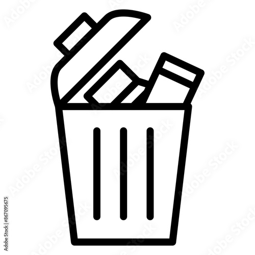 EWaste Recycling Vector Line Icon Design