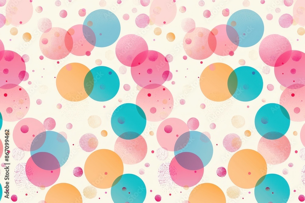 Abstract Pattern of Colorful Overlapping Circles Abstract Pattern of Colorful Overlapping Circles