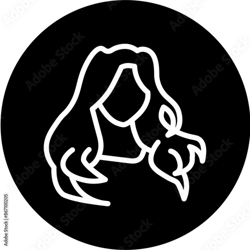 Hairstyling Ideas Line White Circle Black