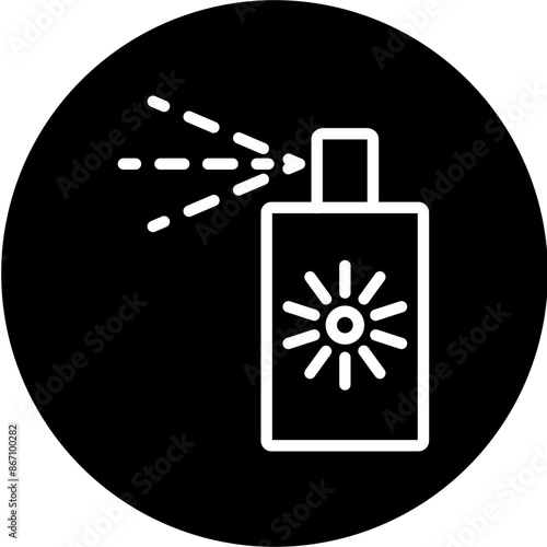 Sunless Tanning Line White Circle Black