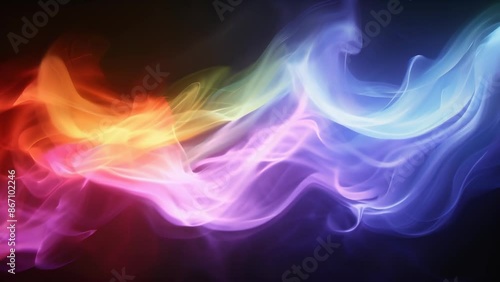 Wallpaper Mural Vibrant waves of color flow across a dark background. Hues of pink, purple, blue, and green blend seamlessly, creating a mesmerizing ethereal effect.  Torontodigital.ca