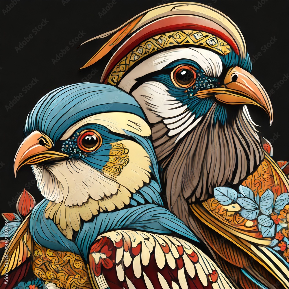 Fototapeta premium Sparrow couple
