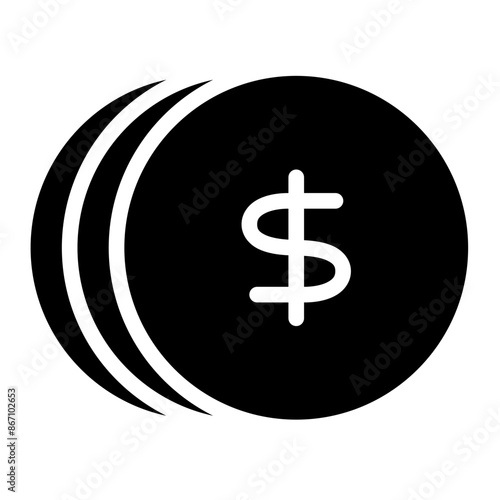 dollar sign icon on button