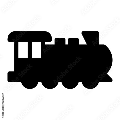 train icon, steam locomotive icon