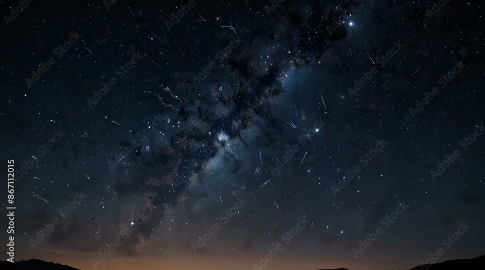 A sky with twinkling stars. Generative AI A sky with twinkling stars. Generative AI