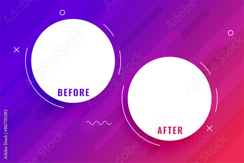 paper cut before and after gradient template with copy space
