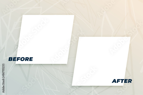 modern before and after opposition concept background
