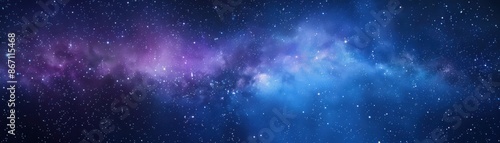 Stunning view of a galaxy with colorful nebula and stars in the night sky, showcasing the beauty and vastness of space.