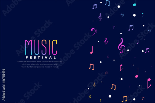 key and chord music noted backgrounds for event flyer or composition
