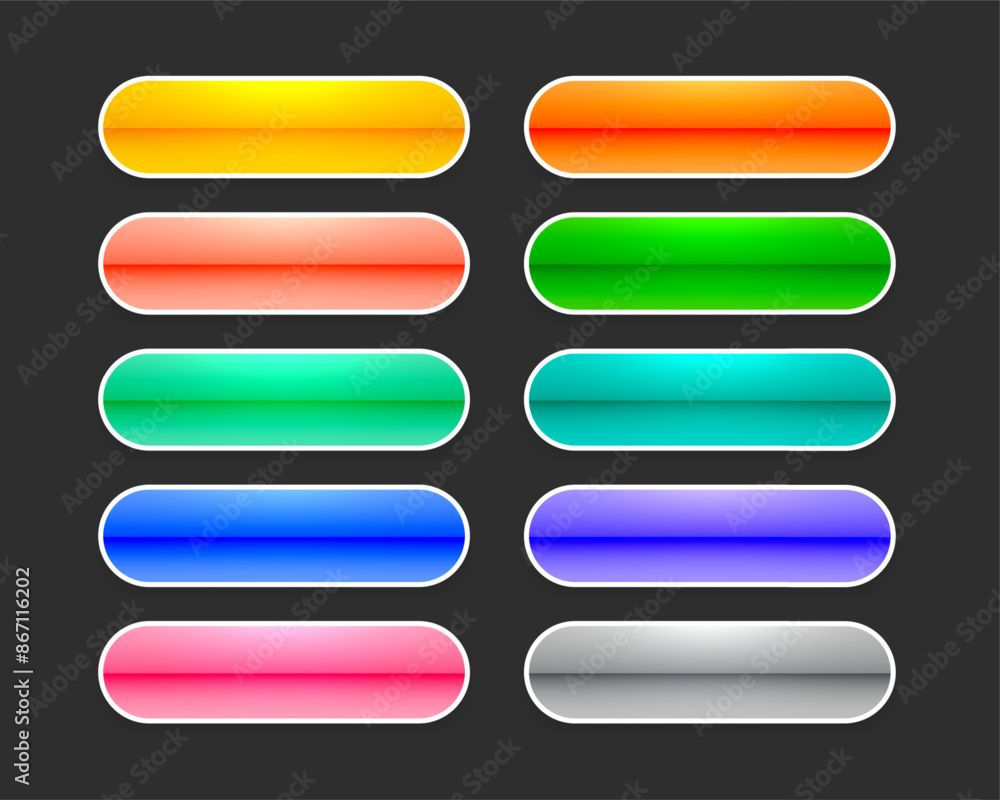 set of empty web app button icons for various use set of empty web app button icons for various use