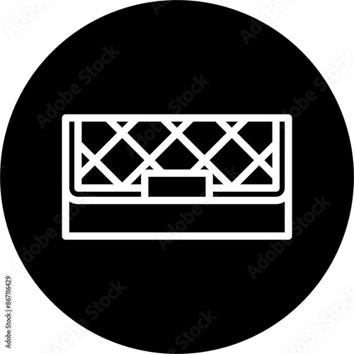Clutch Line White Circle Black