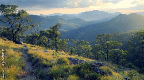 A beautiful scenic view along the Bibbulmun Track in Australia © dfc22