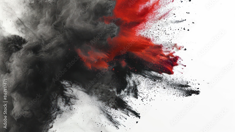 Abstract Black and Red Explosion Abstract Black and Red Explosion