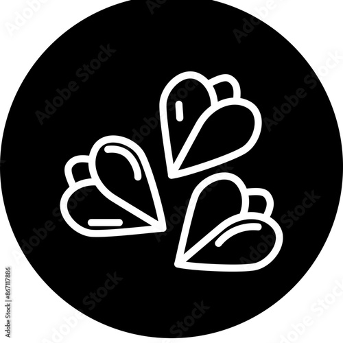 Buckwheat Line White Circle Black