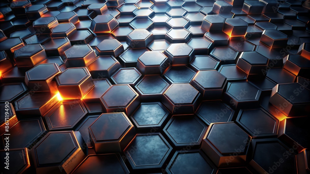 Dark, ominous, and mystical hexagonal pattern fills the entire frame, creating a sense of foreboding and sinister atmosphere. Dark, ominous, and mystical hexagonal pattern fills the entire frame, creating a sense of foreboding and sinister atmosphere.