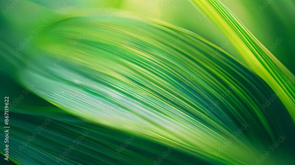 Green tropical plant close-up Green tropical plant close-up