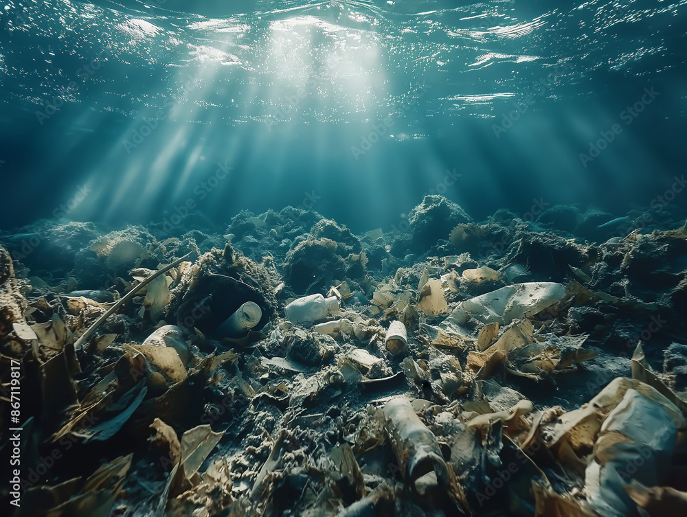 Plastic that destroys nature floating under the sea, harming plants ...