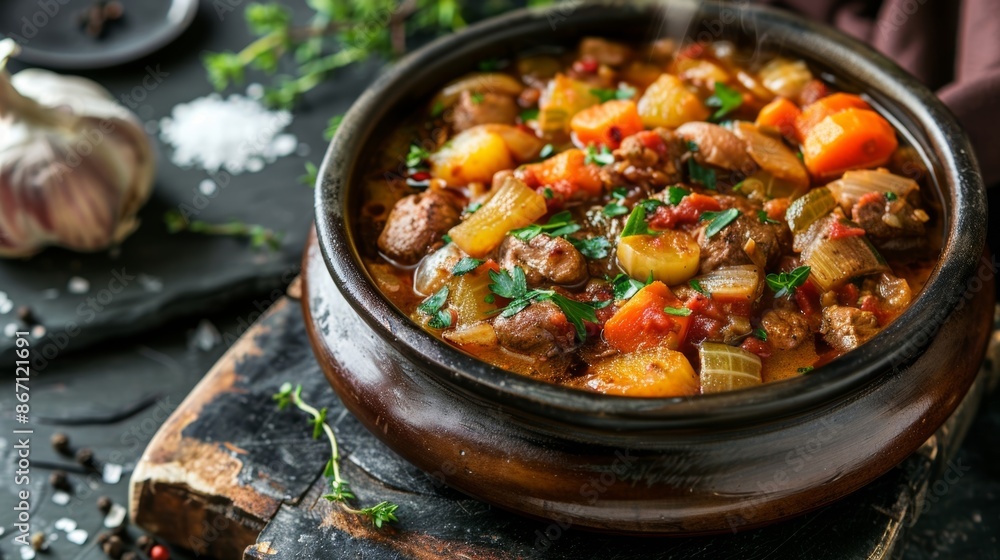 An ode to the seasons finest this stew showcases the freshest wild vegetables handpicked from the forest. An ode to the seasons finest this stew showcases the freshest wild vegetables handpicked from the forest.