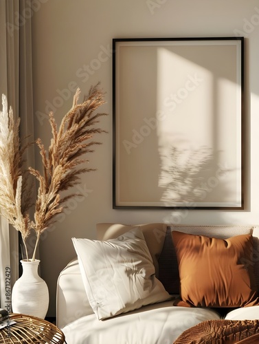 close up of mock up poster