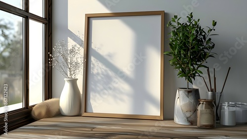 close up of mock up poster