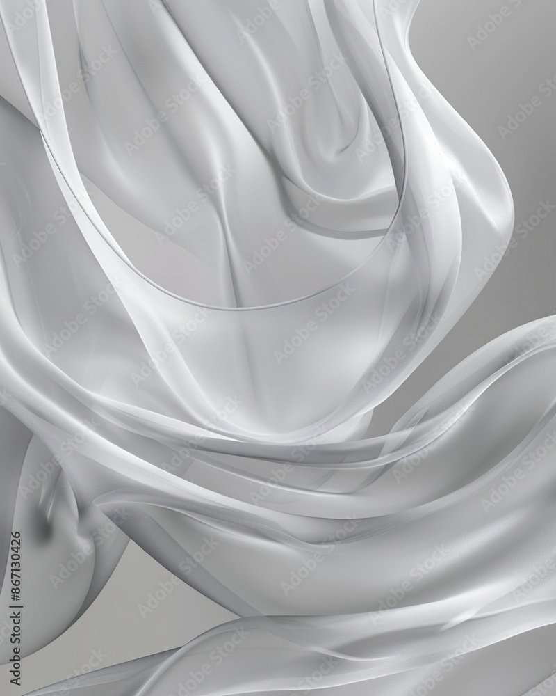 Fototapeta premium Abstract background of white silk or satin.