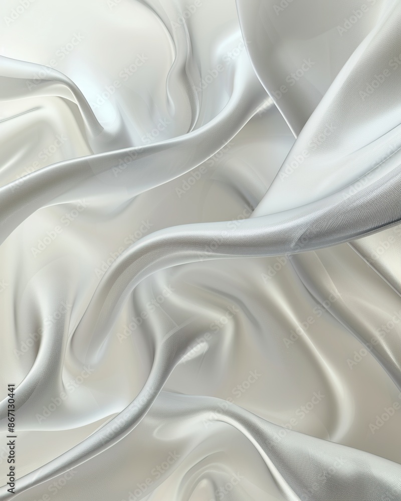 Obraz premium Abstract background of white silk or satin.
