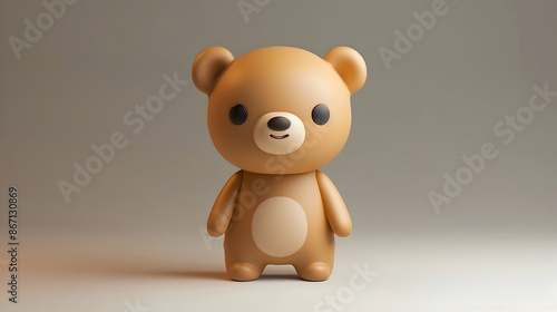 Cute Brown Teddy Bear 3D Illustration © cOmbEt