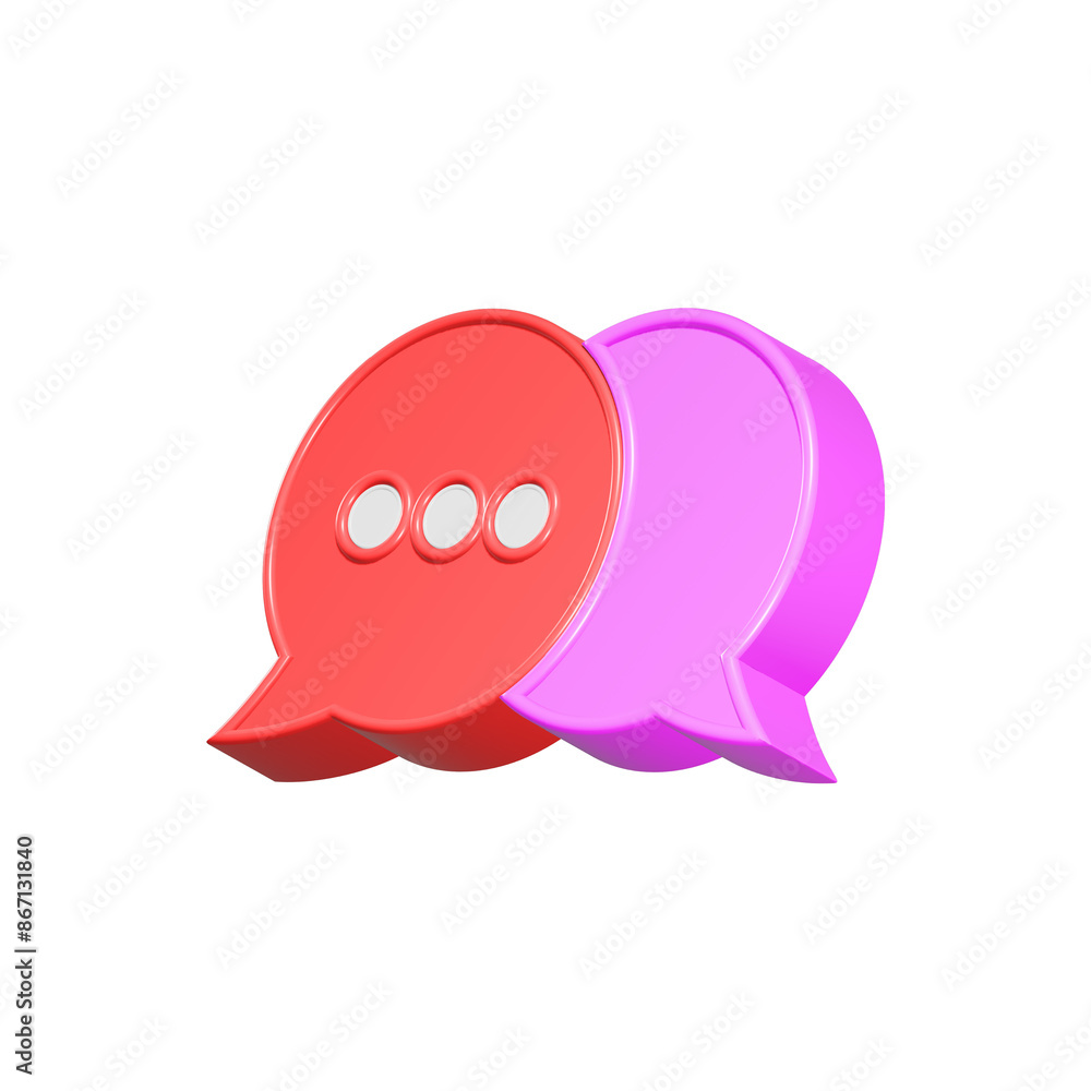 Chat talk symbol 3d icon shinny Chat talk symbol 3d icon shinny