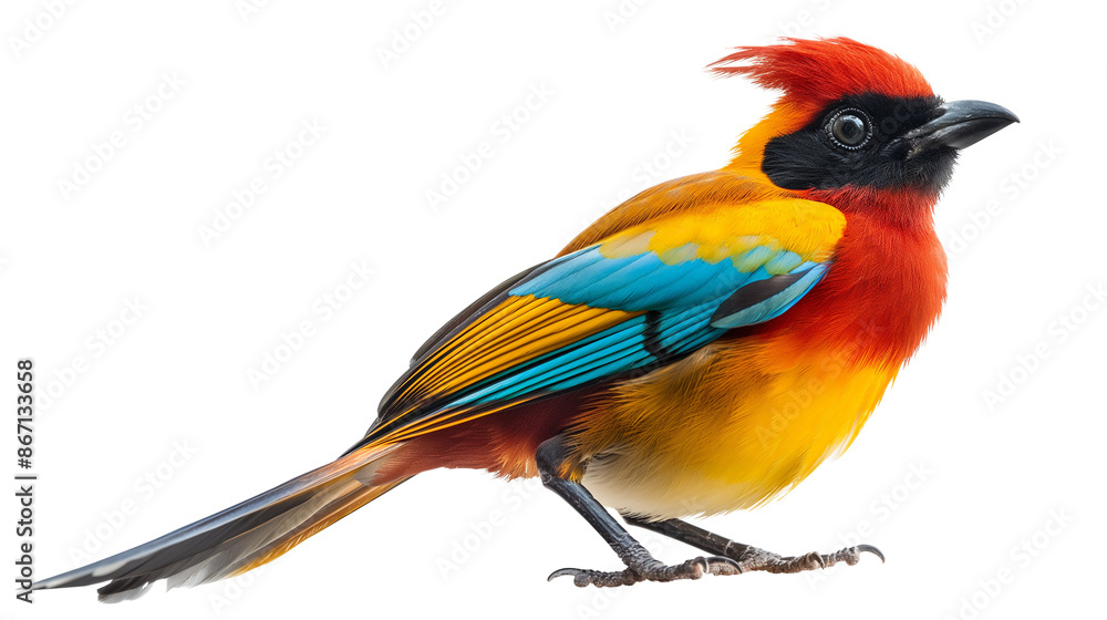 Obraz premium Colorful Asian Birds. Harpactes Ardens isolated on a transparent background