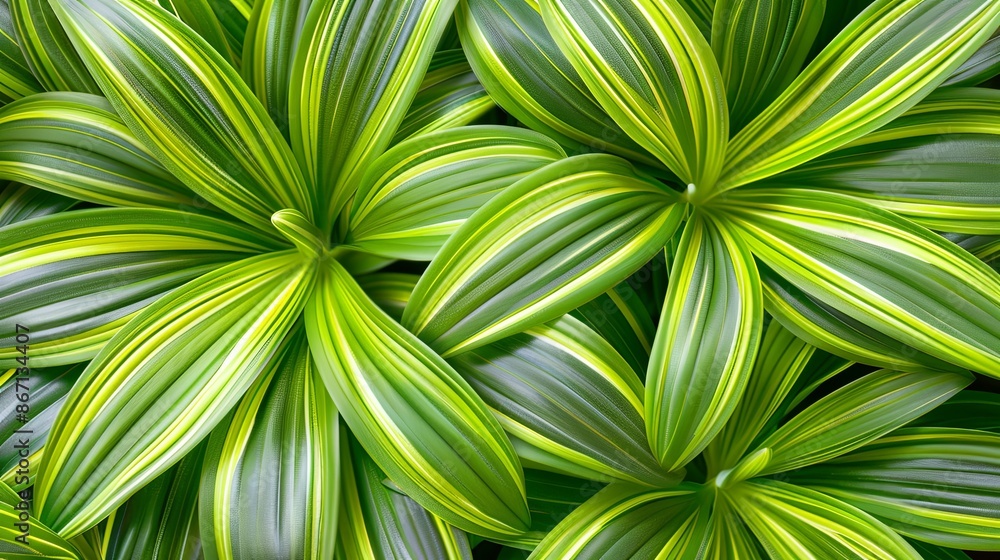 Green tropical plant close-up Green tropical plant close-up