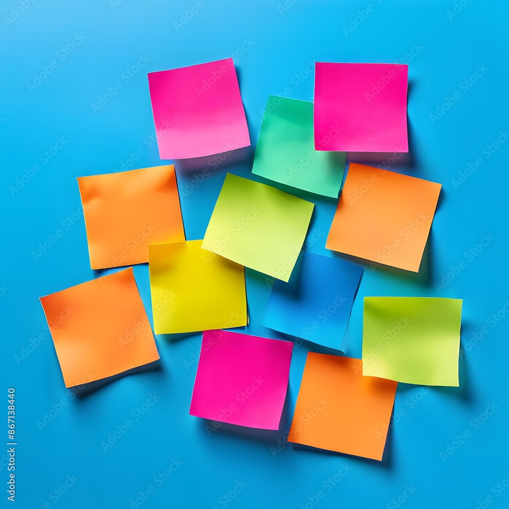 Sticky notes on a white background Sticky notes on a white background
