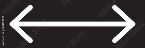  Dual semi circle arrow. white arch double arrow. Arrow pointer vector icon isolated on white background. Vector illustration. eps 10