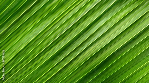 Green tropical plant close-up