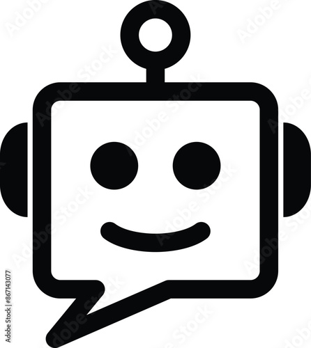 Chatbot icon logo. EPS Vector File