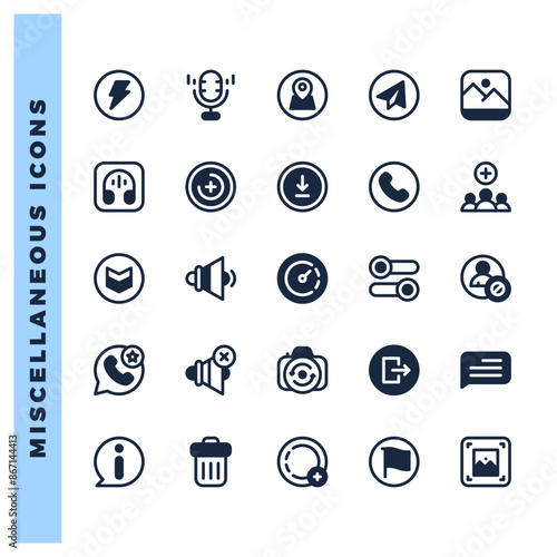 25 Social Media (Whats app) Lineal Fill icons pack. vector illustration.