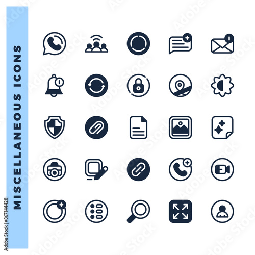 25 Social Media (Whats app) Lineal Fill icons pack. vector illustration.