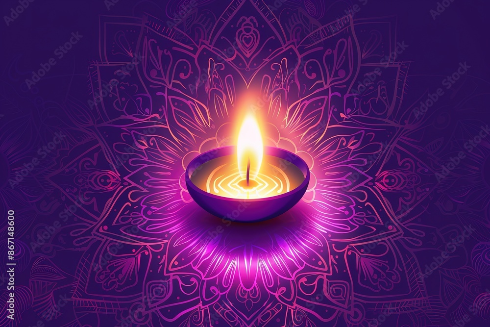 Beautiful lamp artwork for Diwali festival Beautiful lamp artwork for Diwali festival